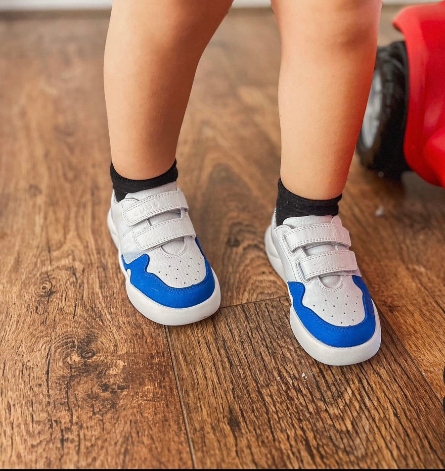 Kids leather shoe blue