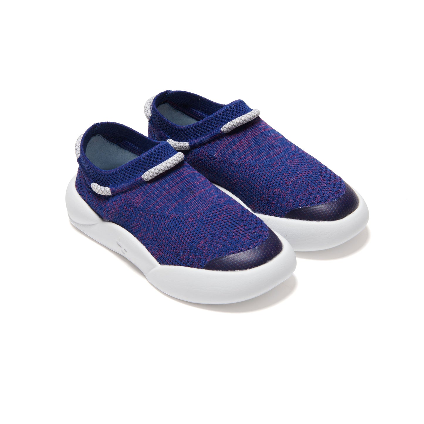 Blue Dubs Flex wide-fit sensory-friendly kids trainer, quarter view