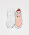 machine washable pink childrens trainers made from recycled plastic sugar cane sole